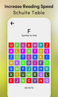 Schulte Table - Speed Reading android App screenshot 2