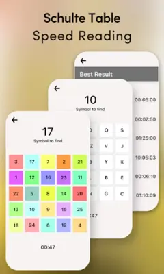 Schulte Table - Speed Reading android App screenshot 3